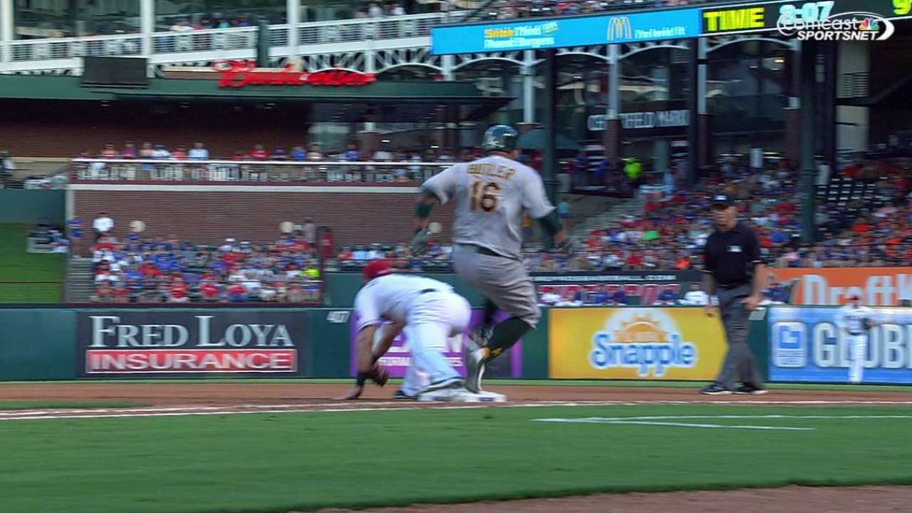 A's challenge out call