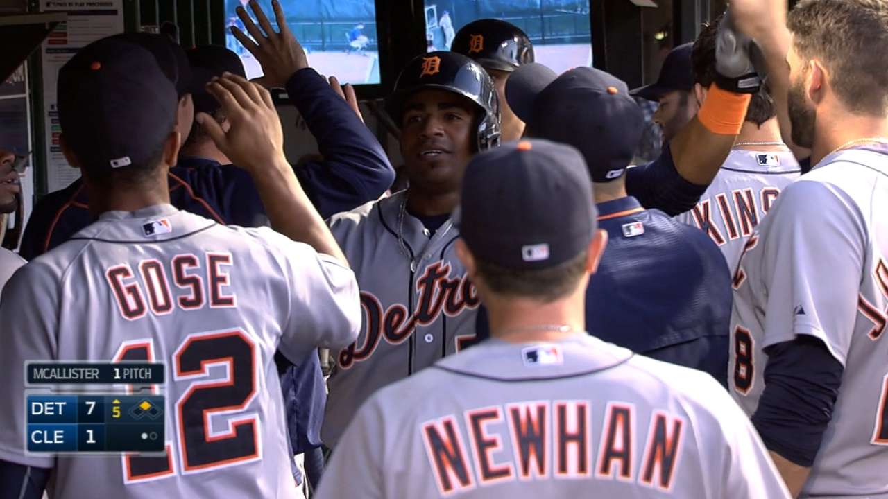 Tigers' 6-run outburst secures win over Indians