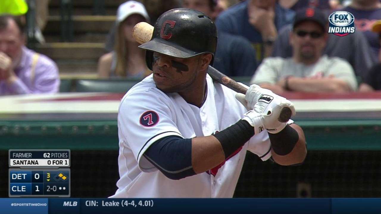 Santana's two-run double
