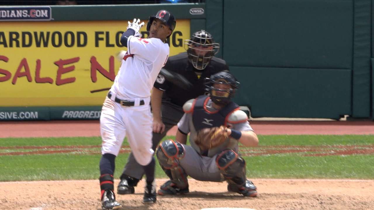 Top prospect Lindor delivers first career blast