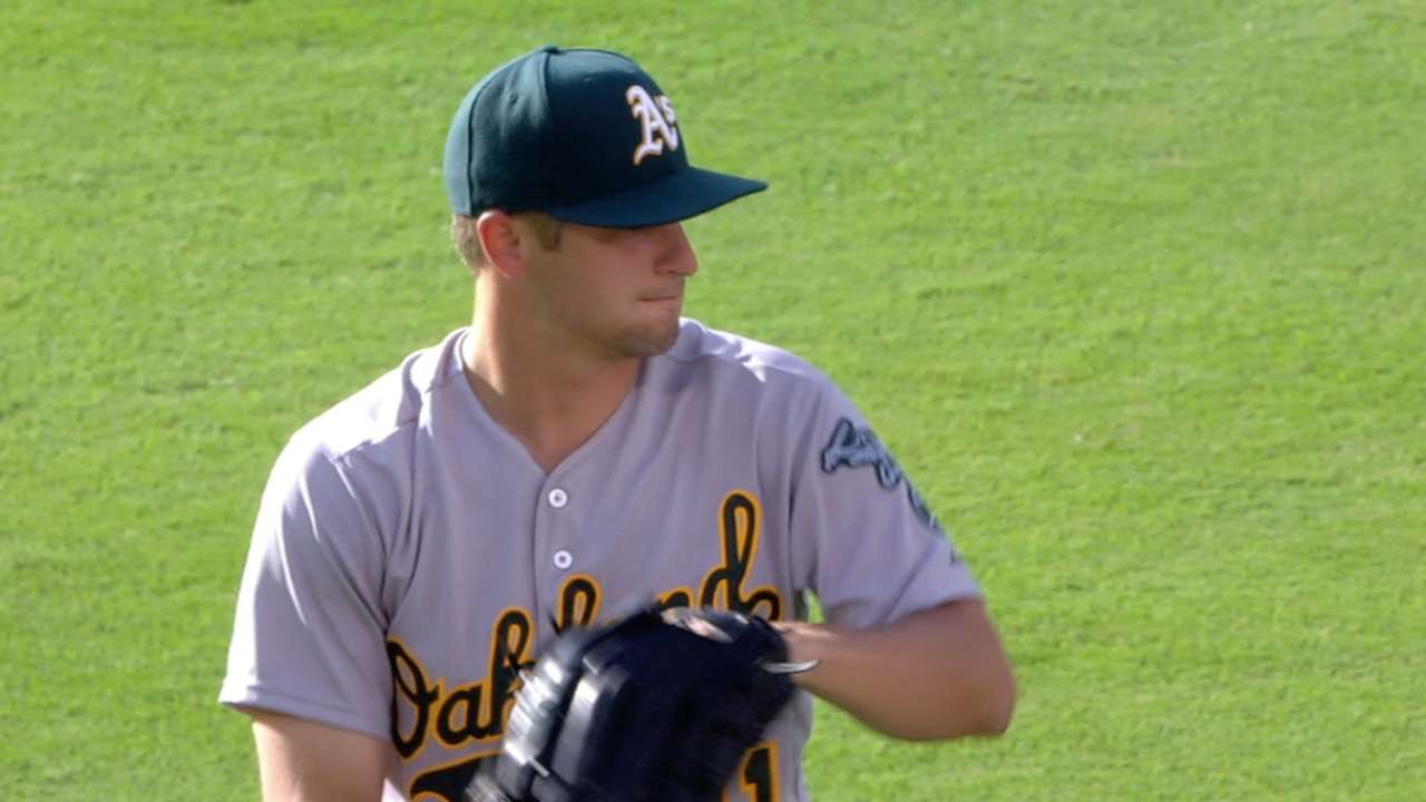 Graveman showing total control in A's rotation
