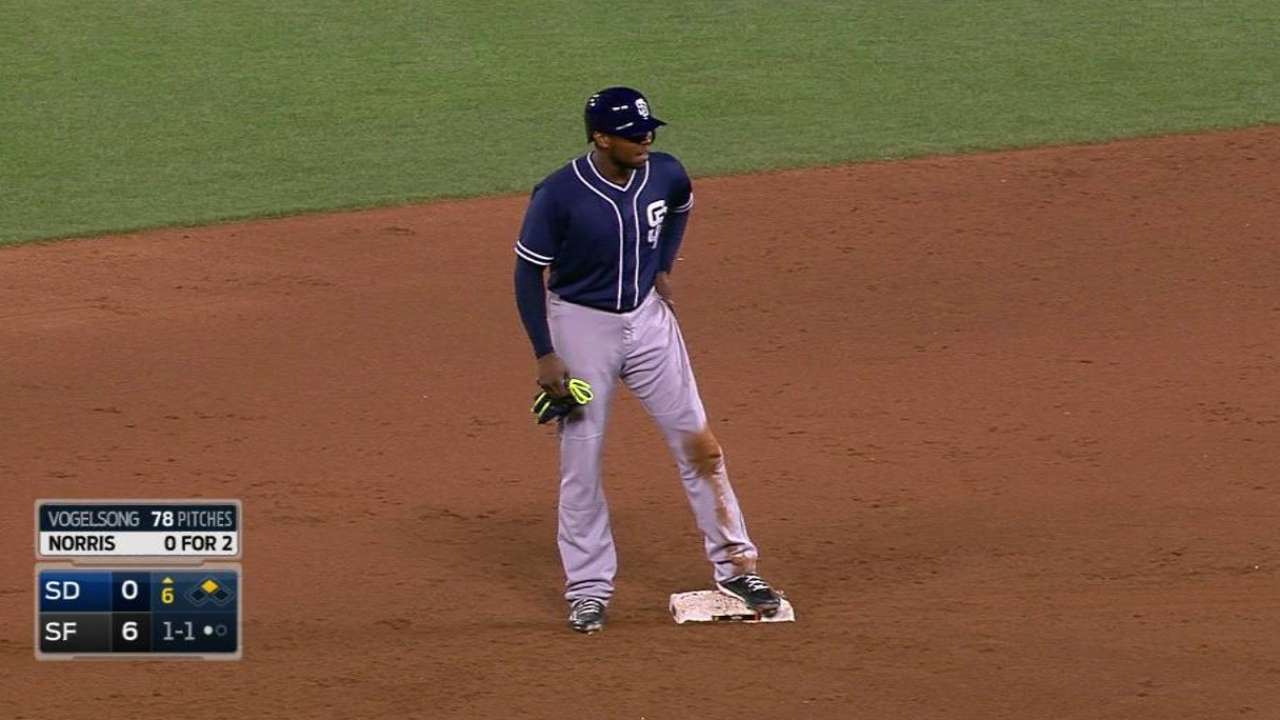 Upton steals second