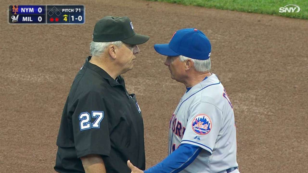 Collins ejected in 4th inning arguing out at 2B
