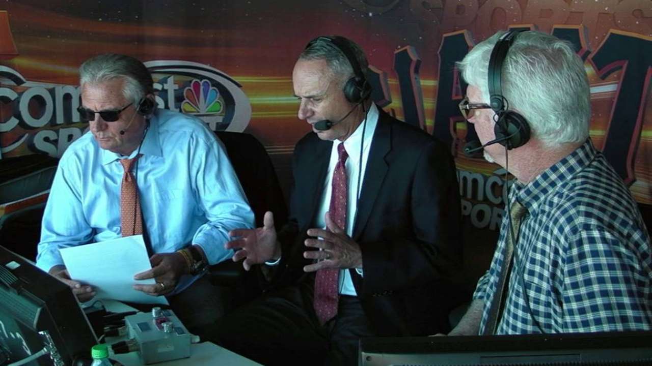 Manfred covers array of topics in visit to San Francisco