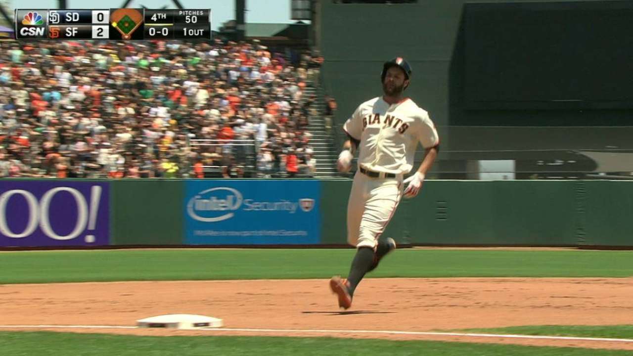 Belt's second triple of ballgame