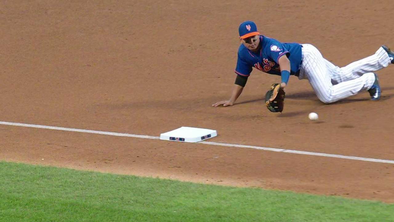 Tejada's diving grab