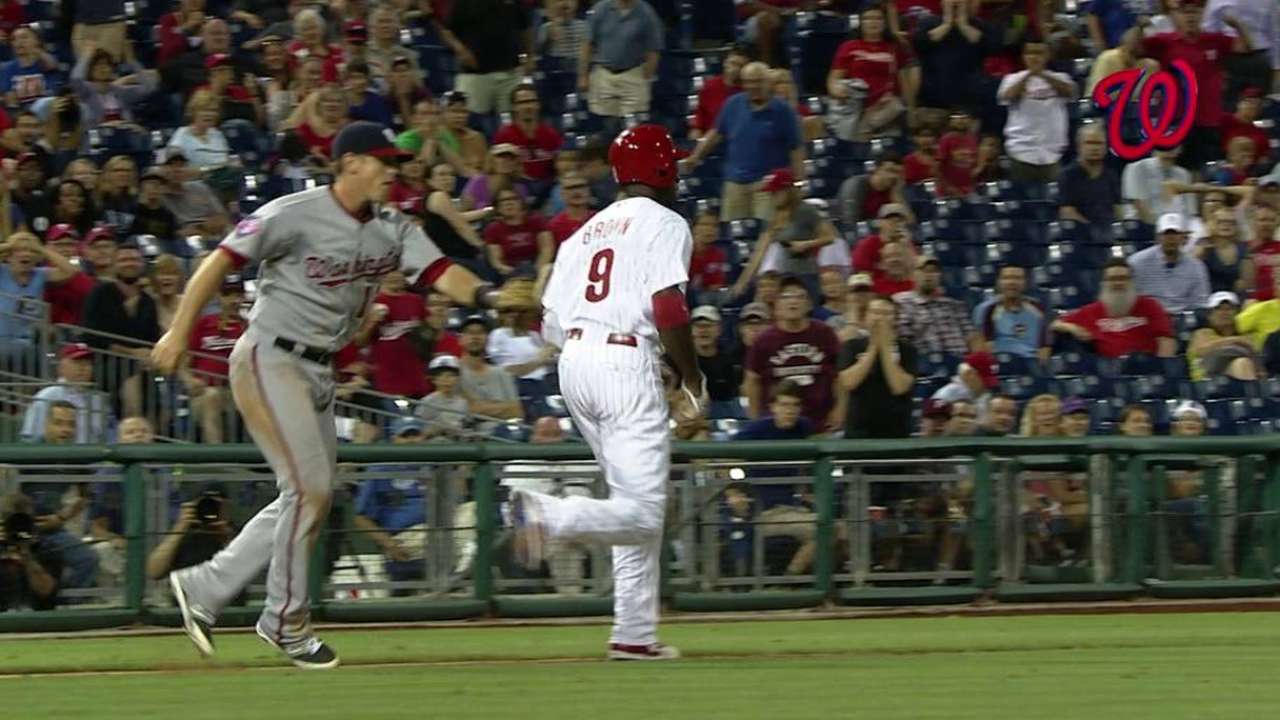 Nats run down Brown for win
