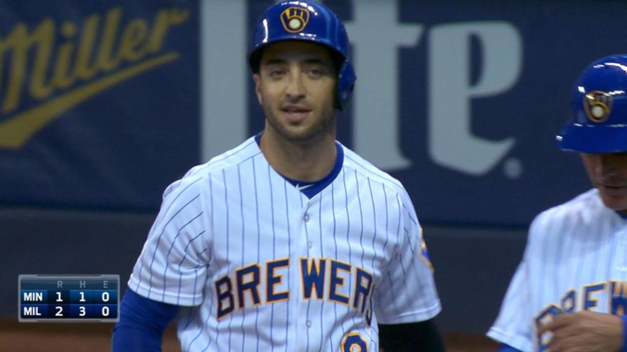 Brewers score six in 1st