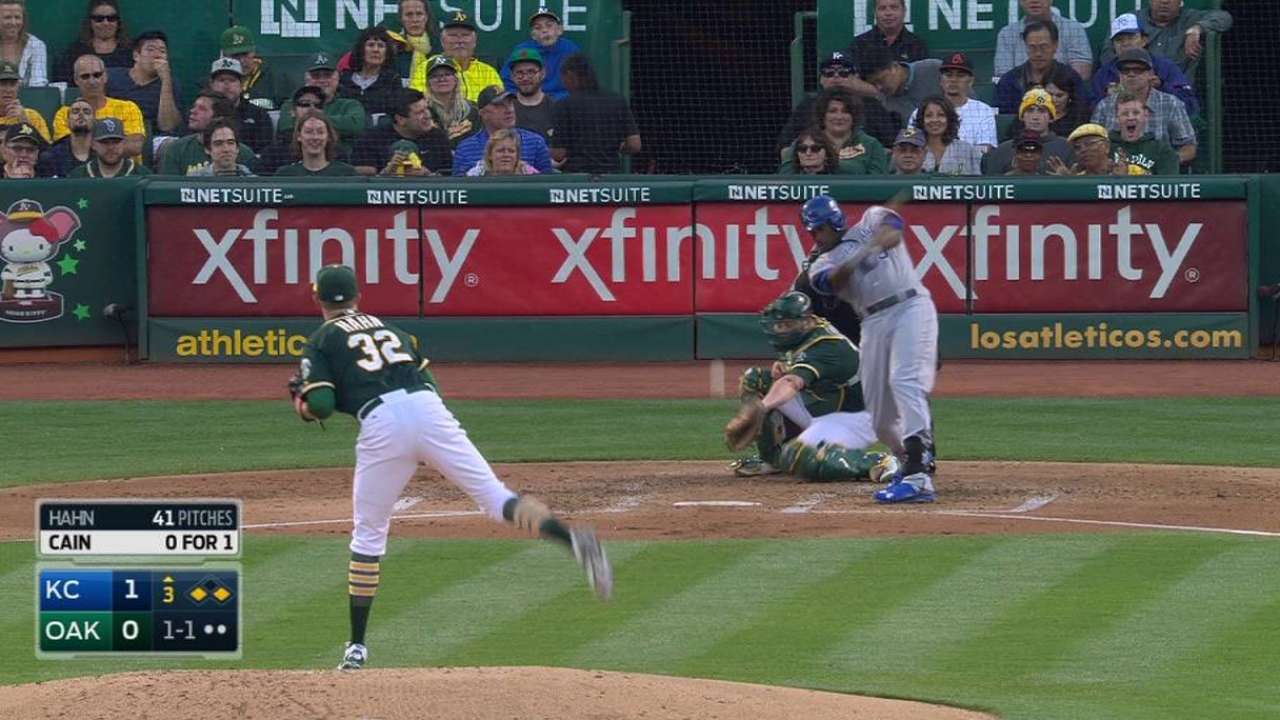 Cain's RBI single