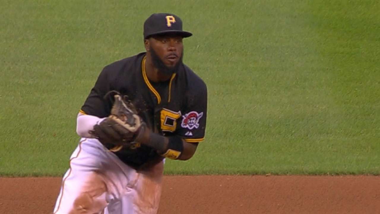 Harrison shows off the glove