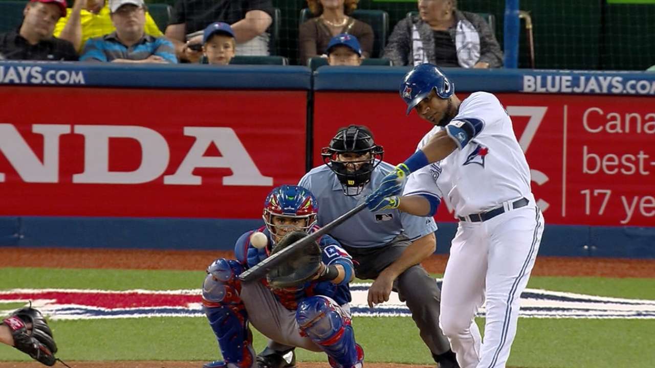 Encarnacion leads Toronto in rout of Rangers