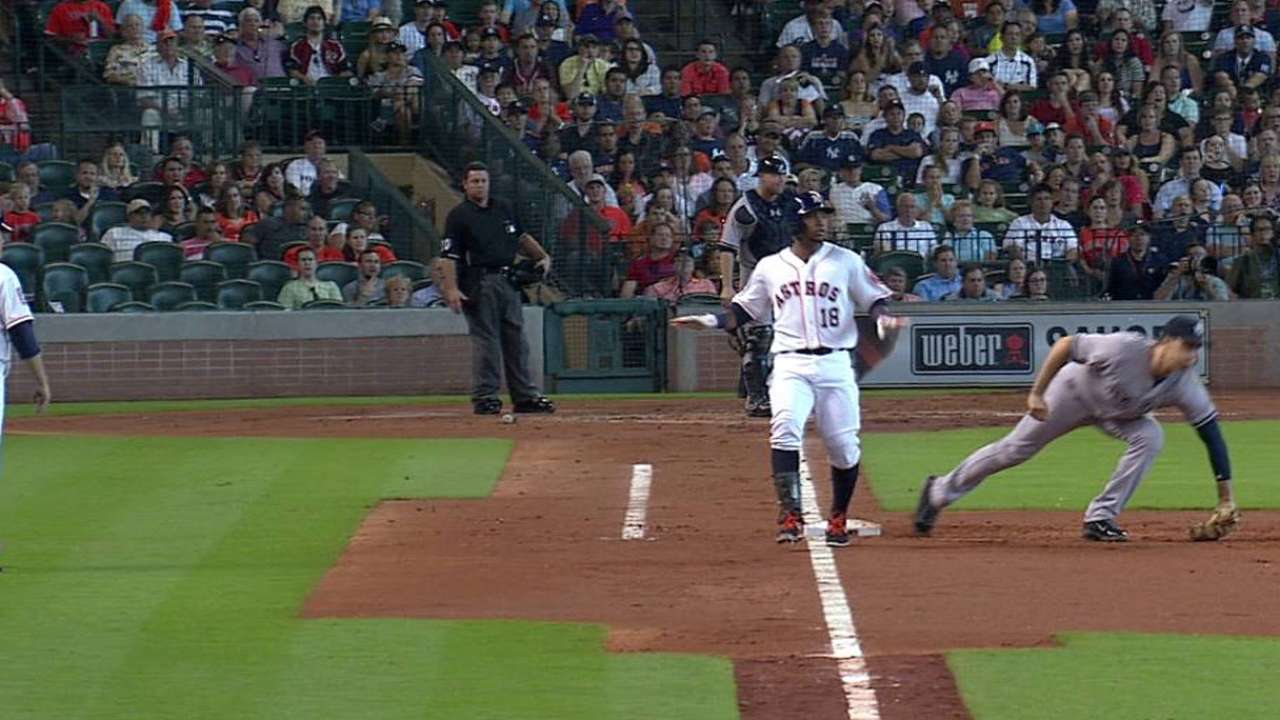 Astros challenge out call