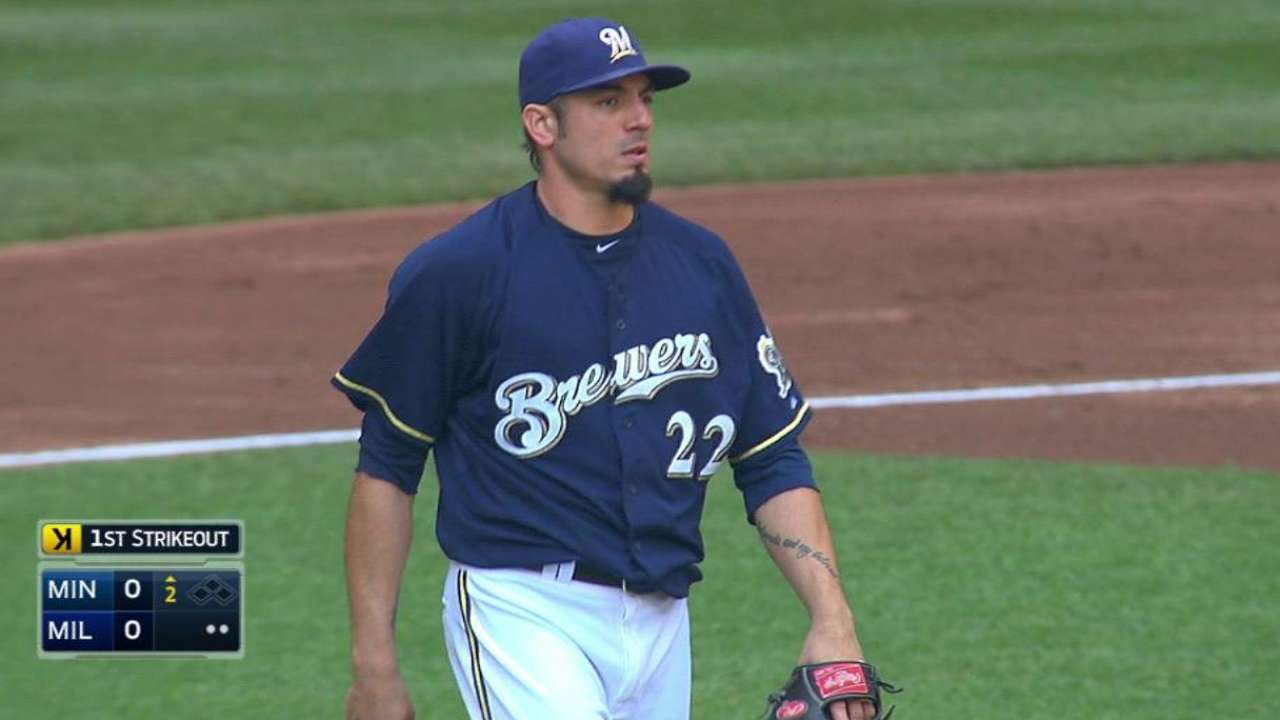 Garza strikes out Herrmann