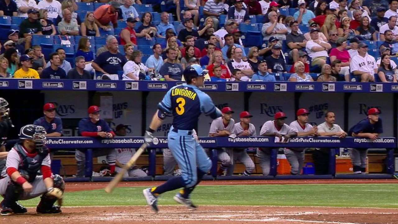 Longoria's solo homer in the 8th