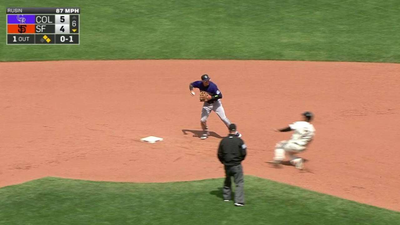Small slips cost Rusin in solid outing vs. Giants