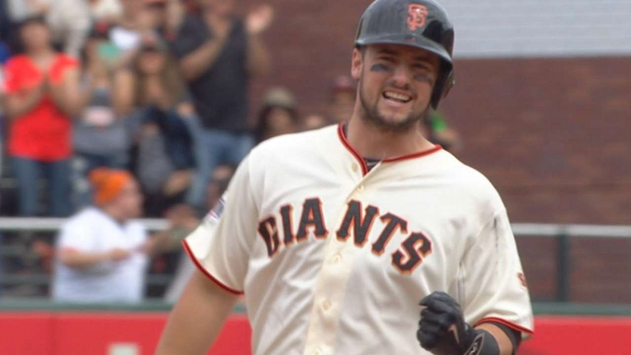 Giants' Susac clears bases to beat Rockies