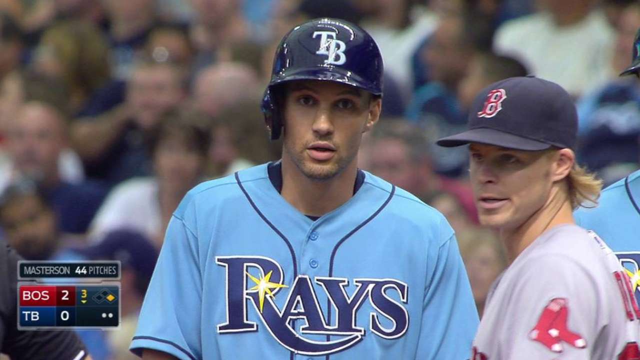 Sizemore singles in Rays' debut