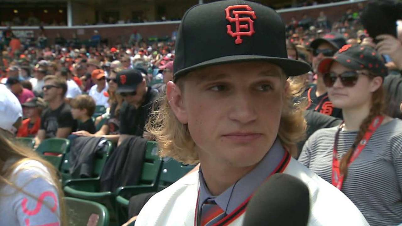 Bickford humbled to be drafted by Giants