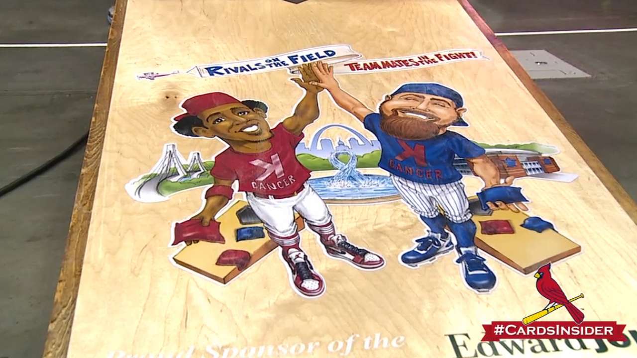 Rivals team for Cornhole event