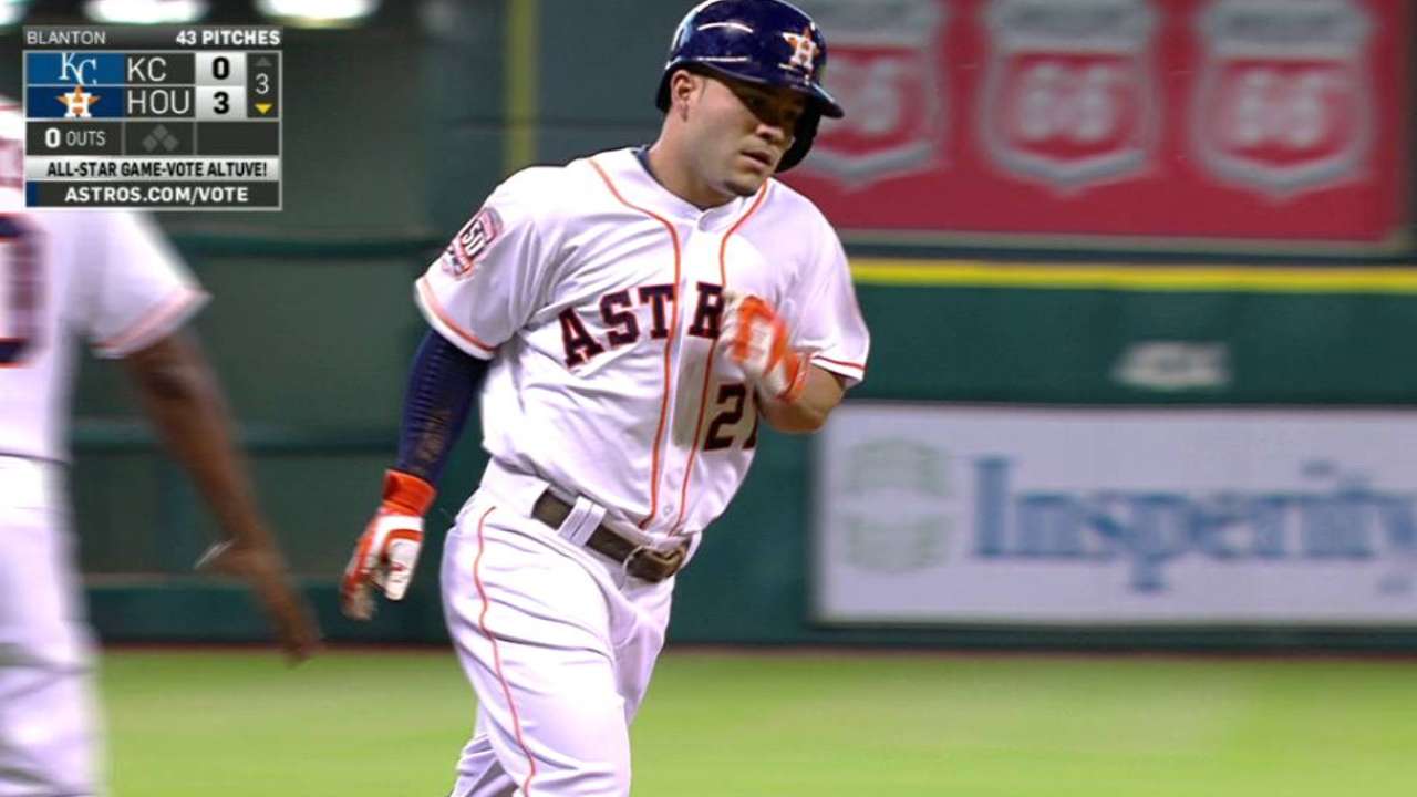 Altuve jonroneó en triunfo de Astros sobre Reales