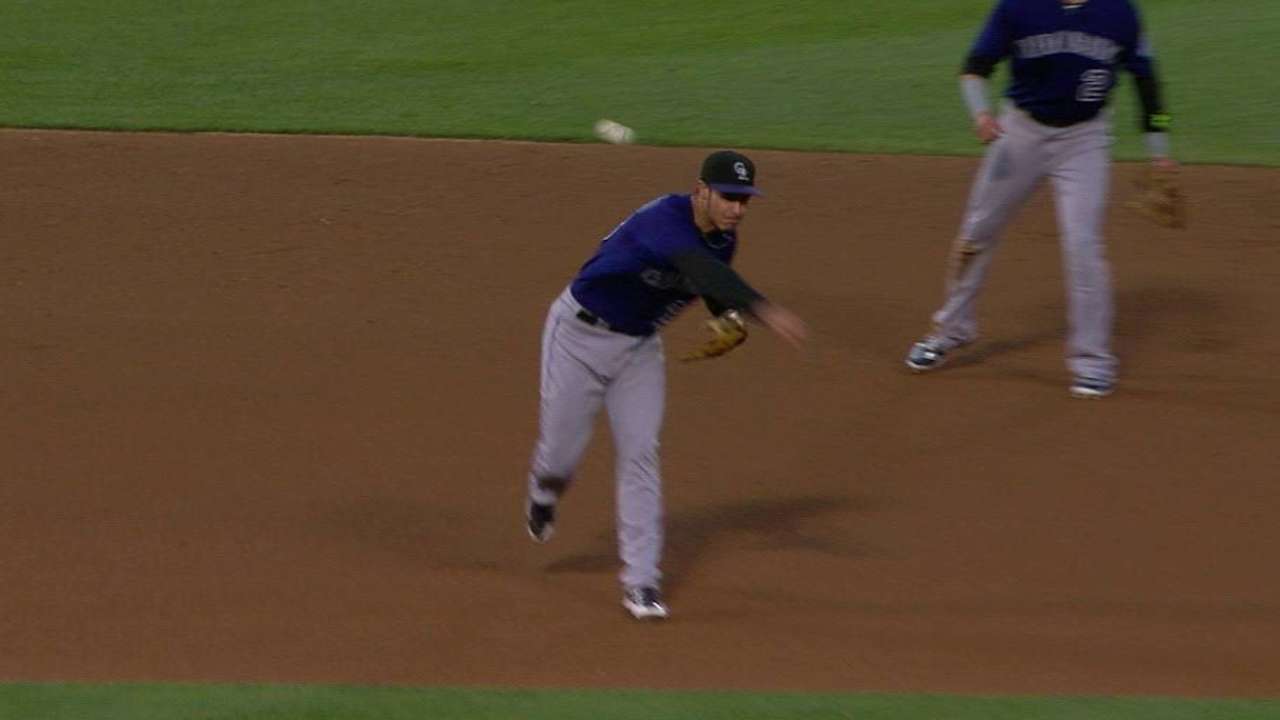 Arenado's spinning throw