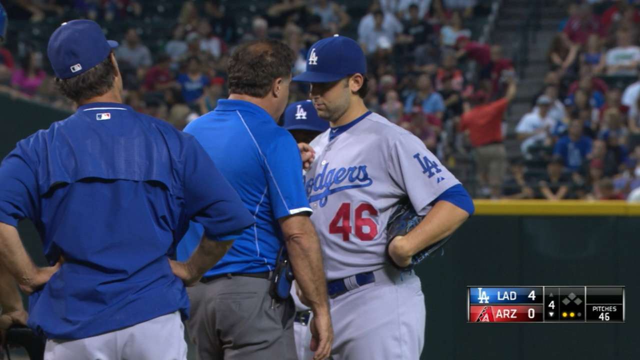 Illness forces Bolsinger's early exit vs. D-backs