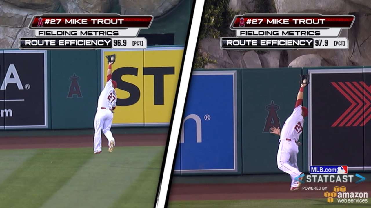 Statcast: Trout's two catches