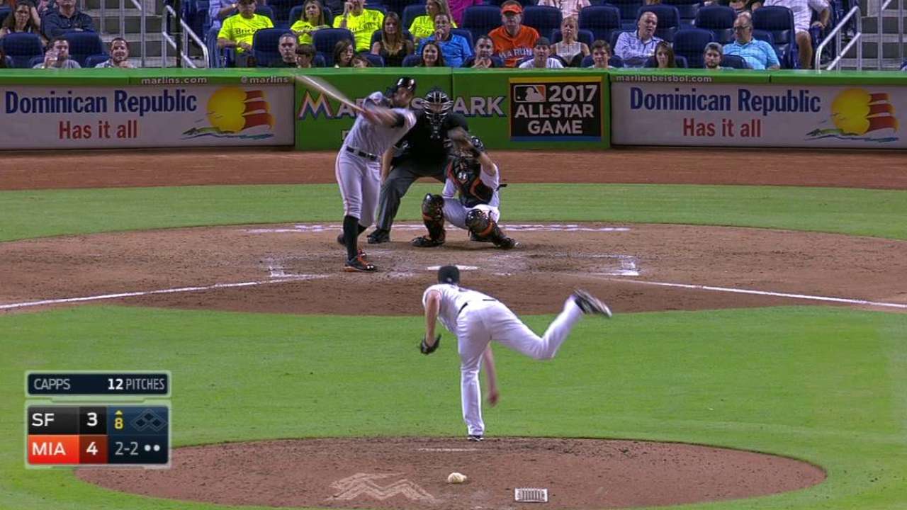 Capps whiffs Belt