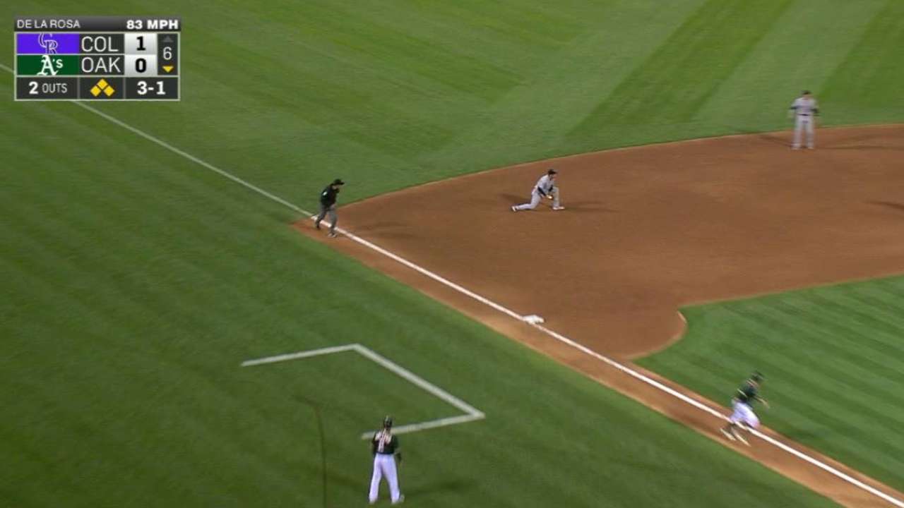 De la Rosa maniató a Atléticos y Rockies ganaron