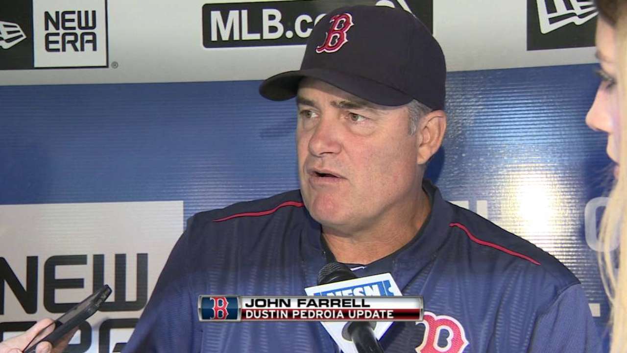 Farrell gives update on Pedroia
