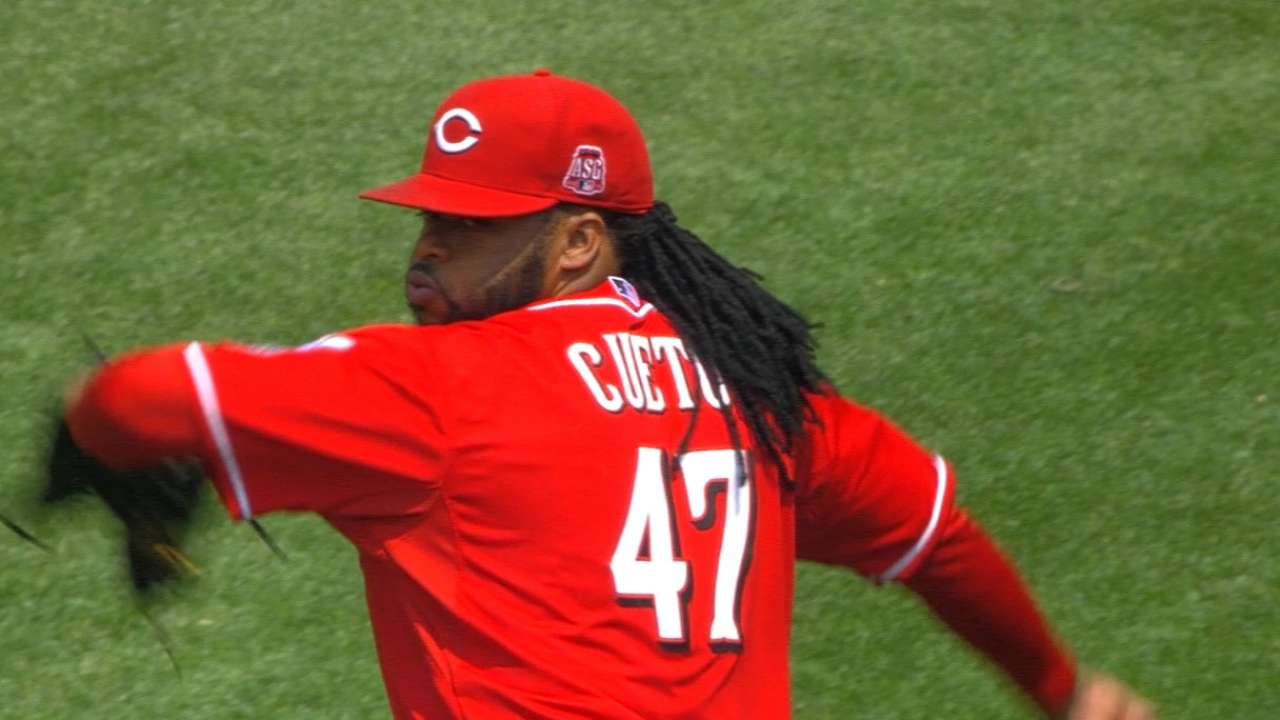 Cueto goes eight innings