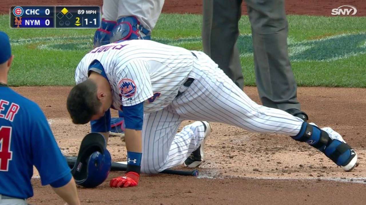 Flores shaken up on foul