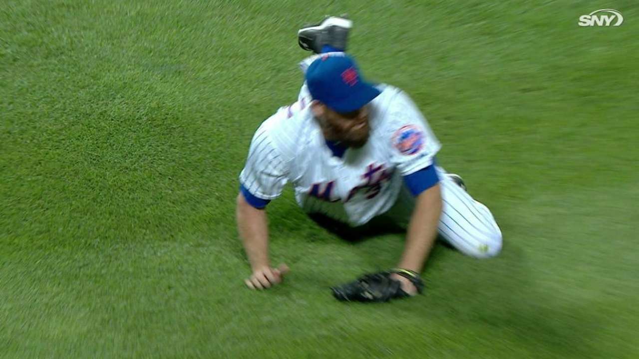 Parnell turns two on diving grab