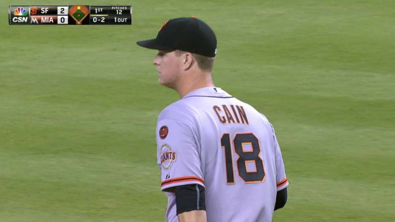 Cain fans Hechavarria in return
