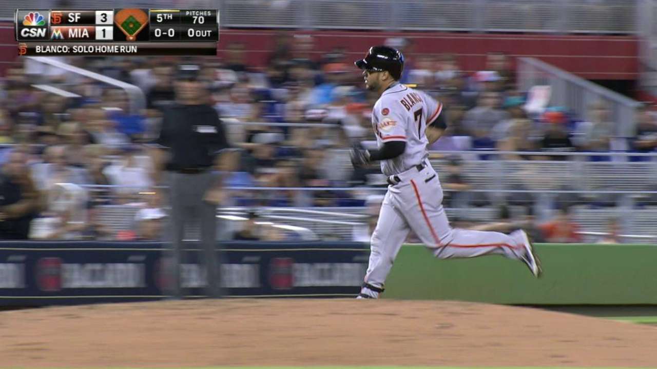 Blanco's solo homer