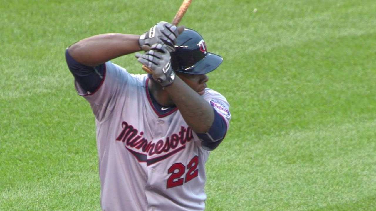 Sano lines out in 1st MLB at-bat