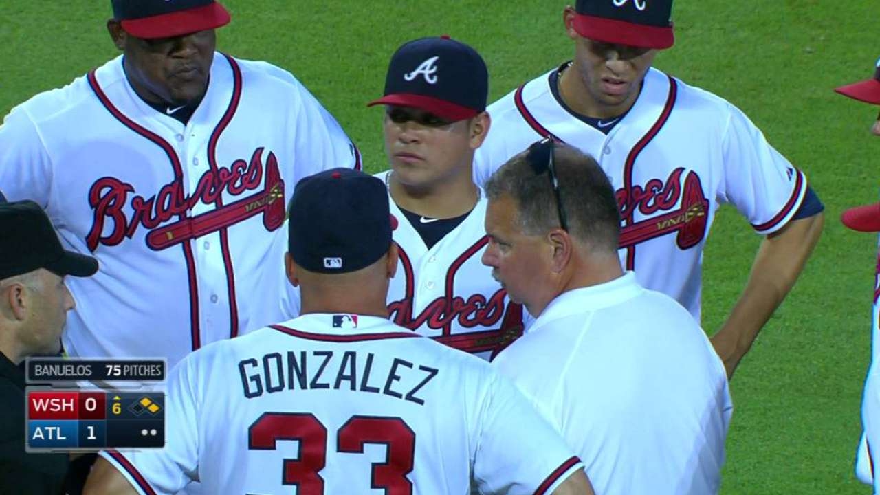 Banuelos exits after HBP