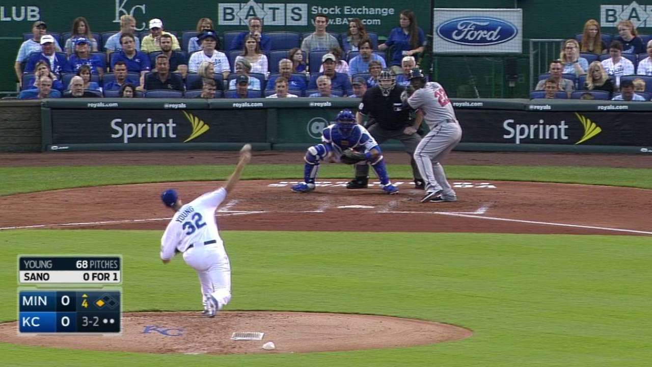 Young strikes out Sano
