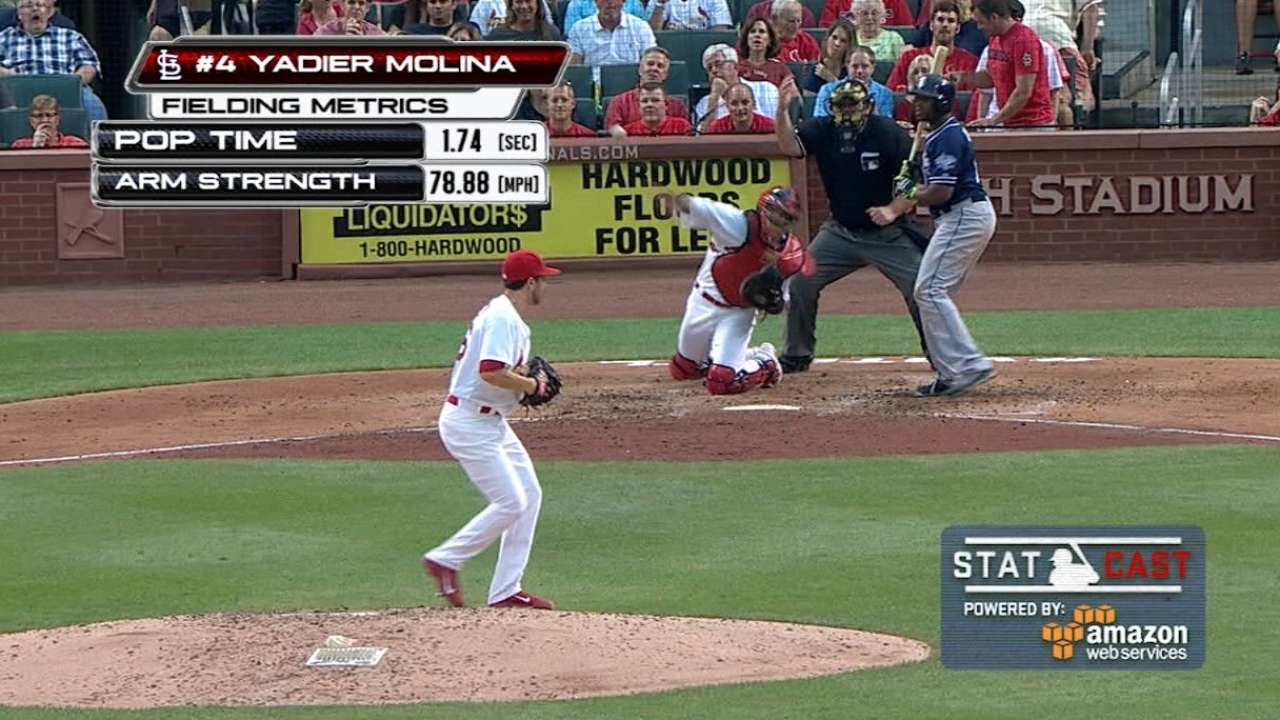 Statcast: Molina's amazing throw