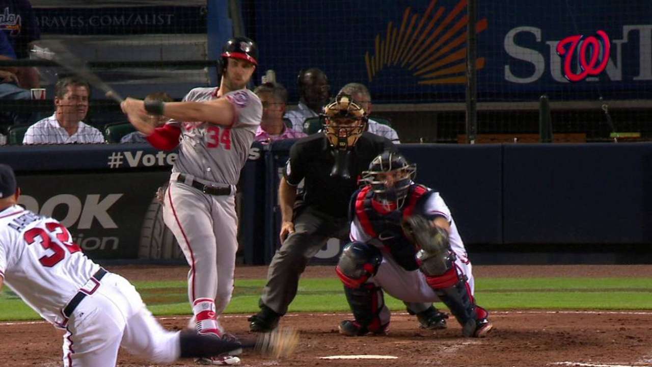 Harper scorches a double