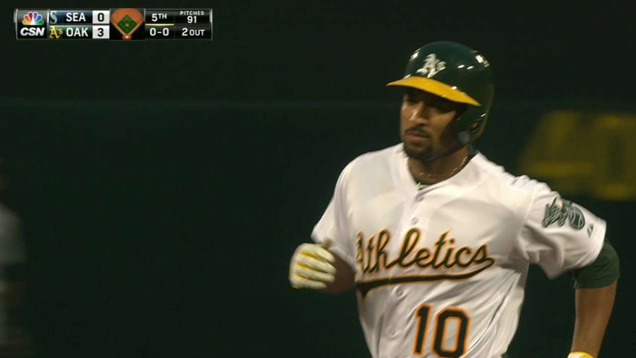 Semien's solo homer