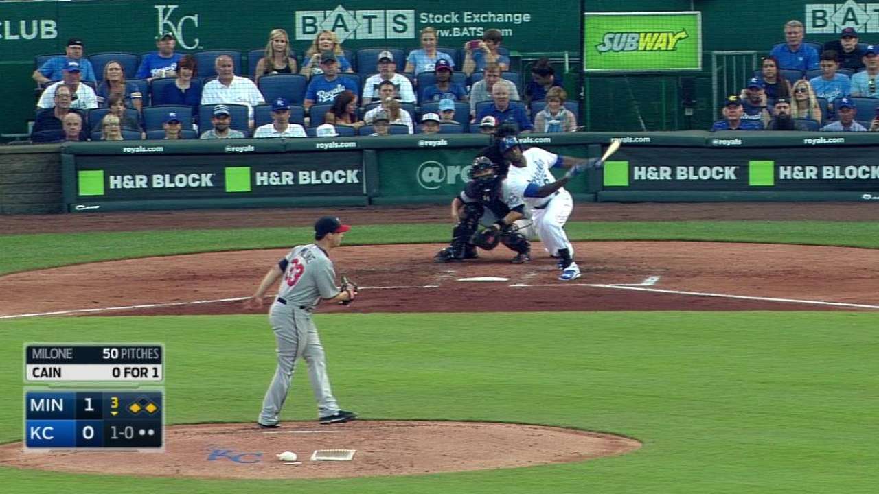 Cain's RBI single