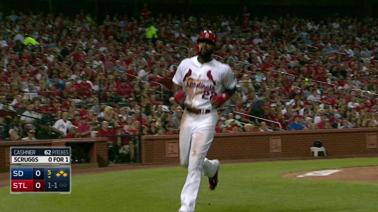 Scruggs' hit leads to run