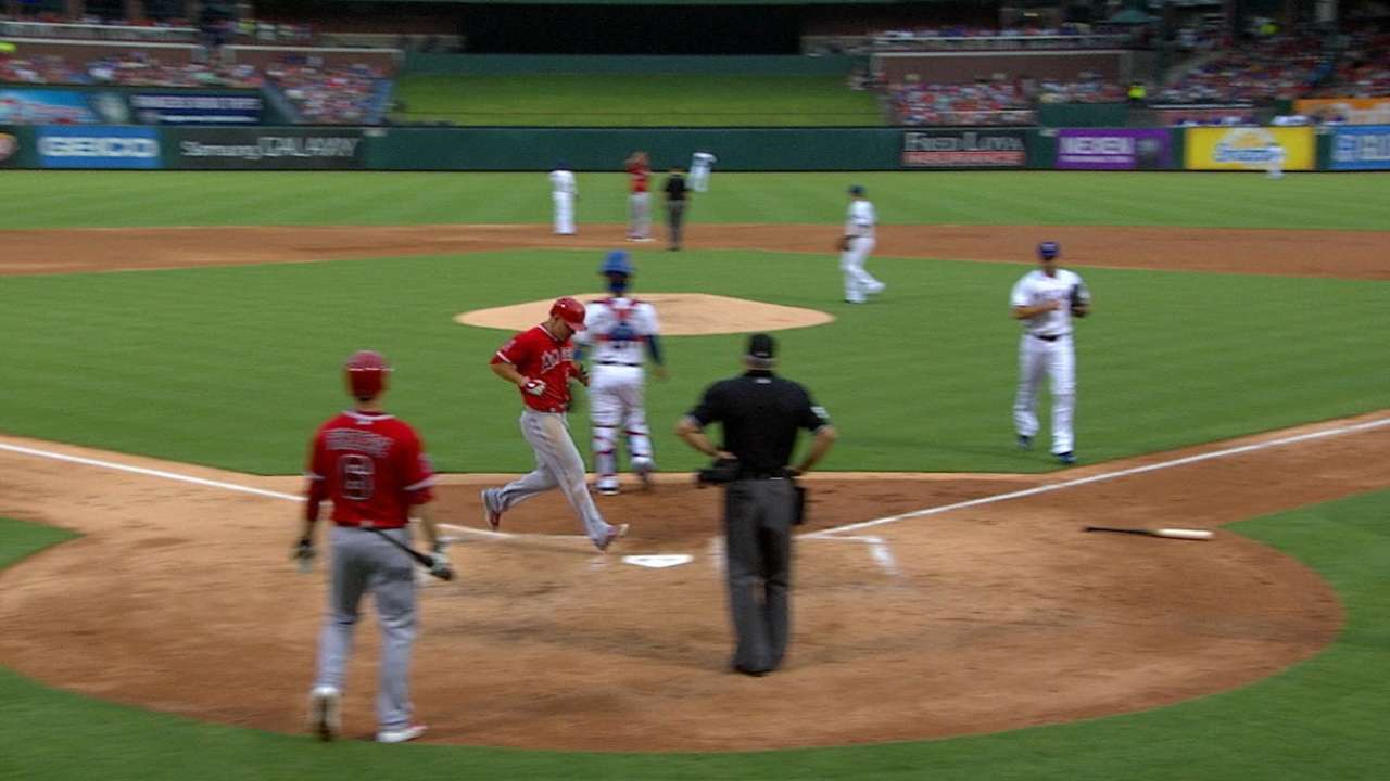 Angels score six in the 2nd