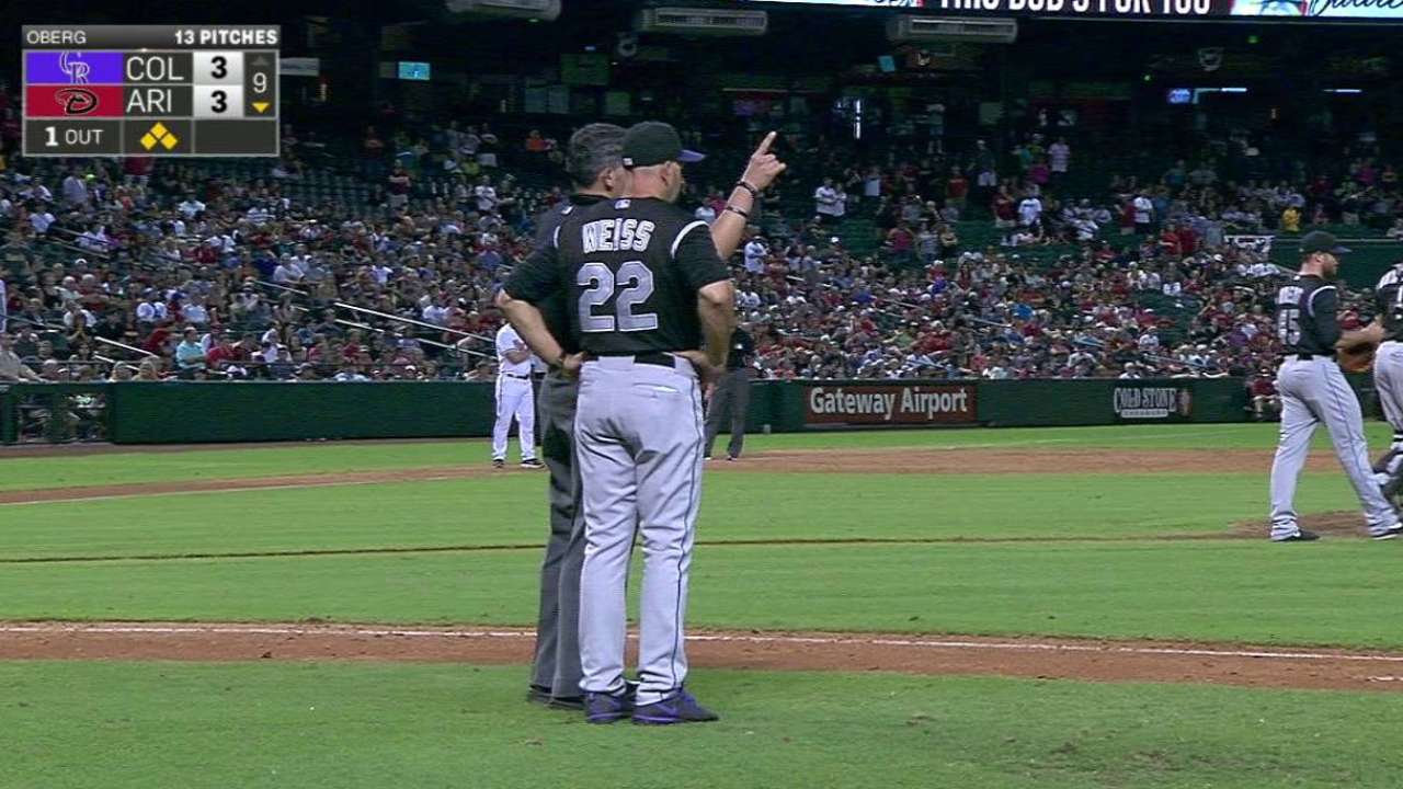 Rockies sub in a fifth infielder