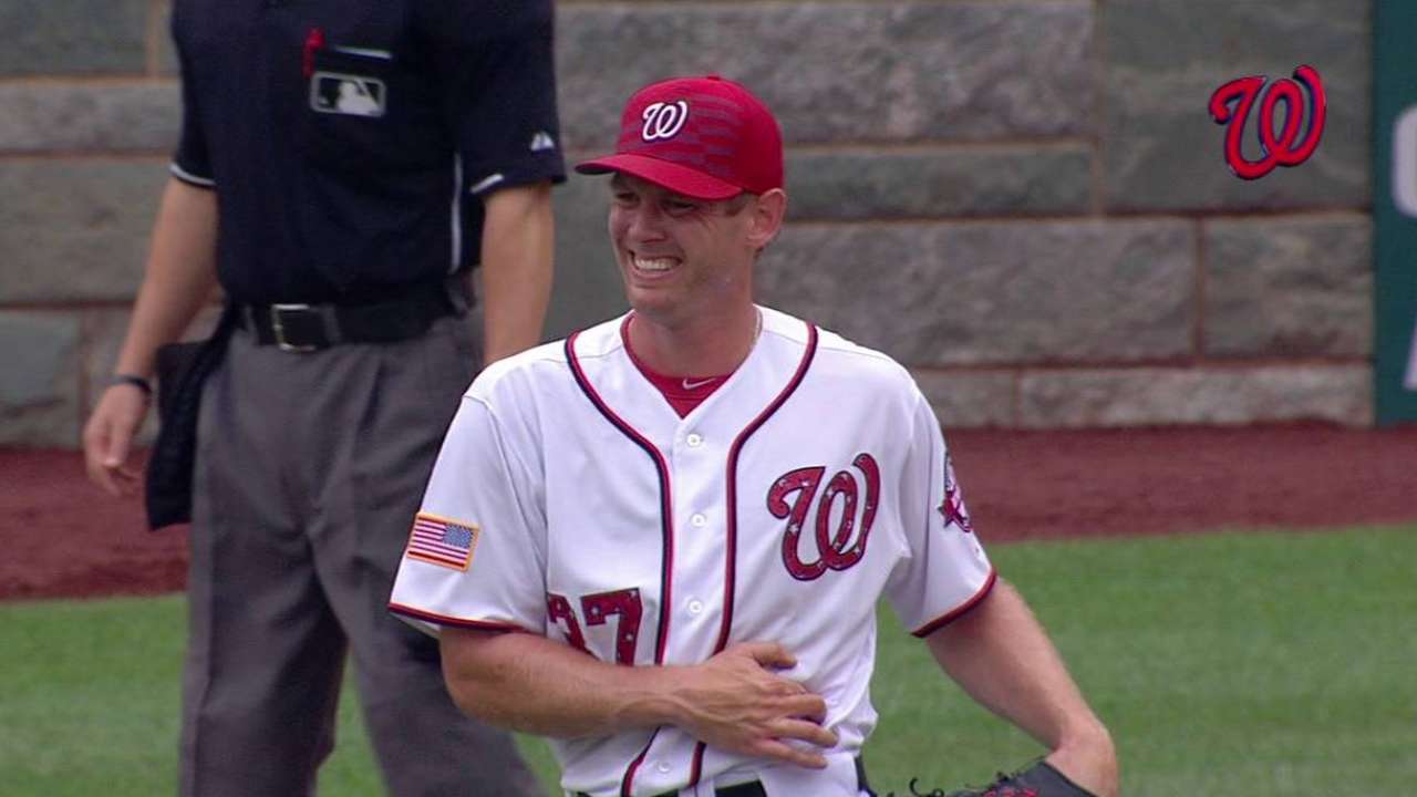 Strasburg vuelve a lista de lesionados de Nacionales