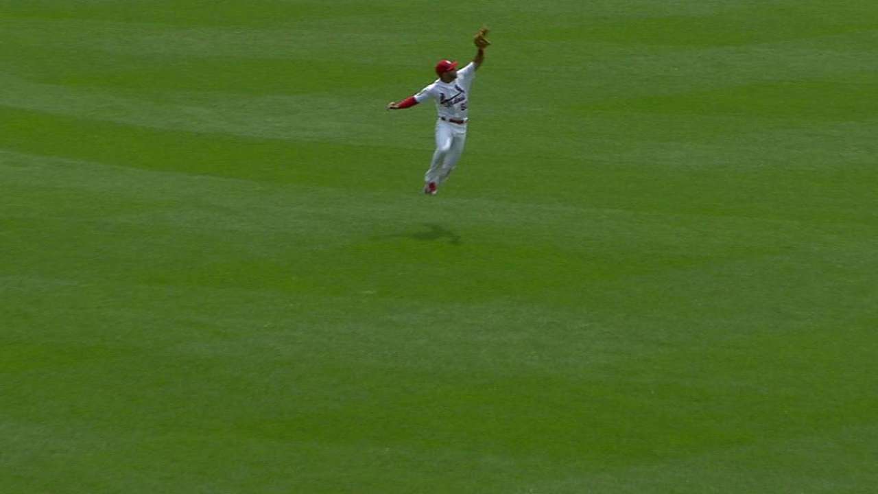 Pham's leaping catch