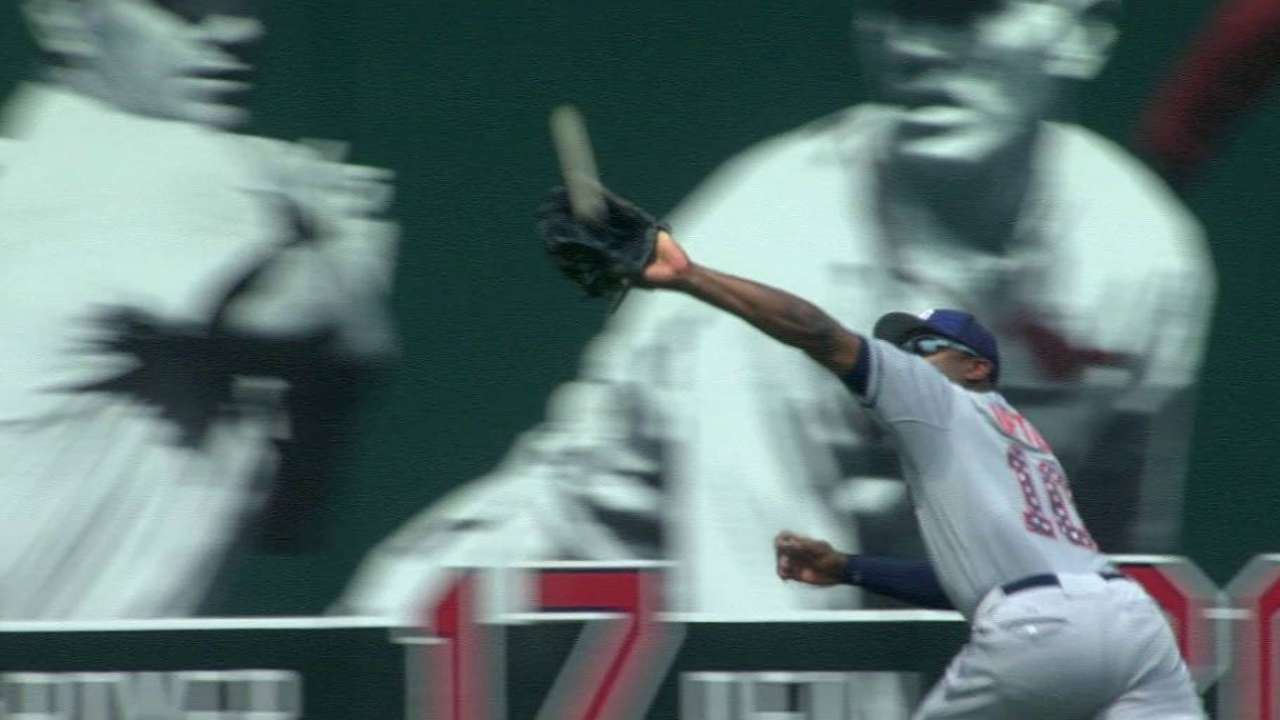 J. Upton's running catch