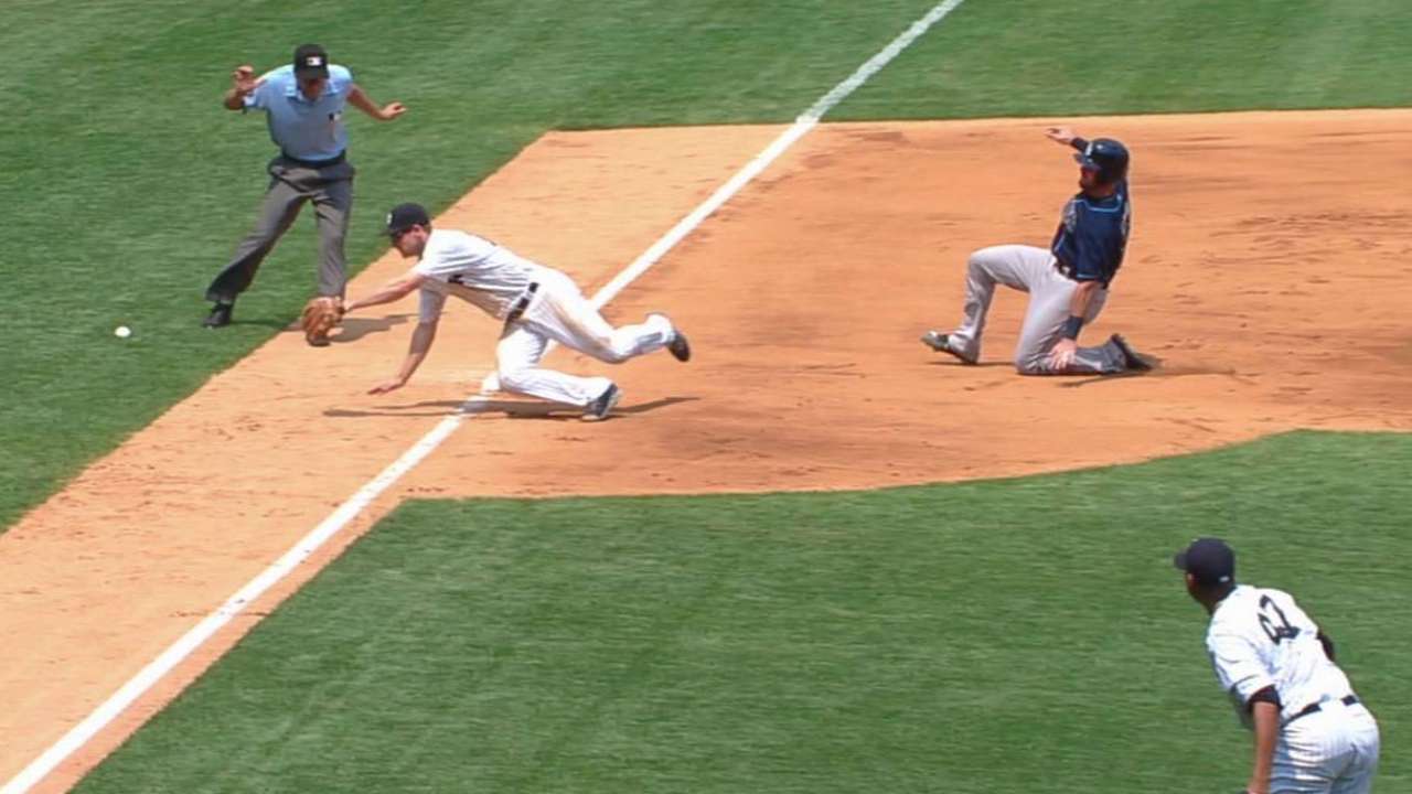 Casali comes home on error