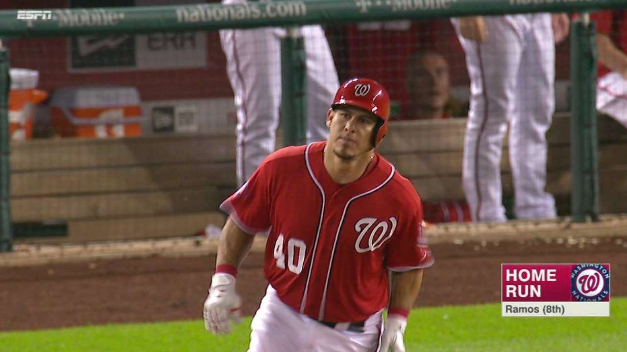 Ramos' homer sends Nats to sweep of Giants